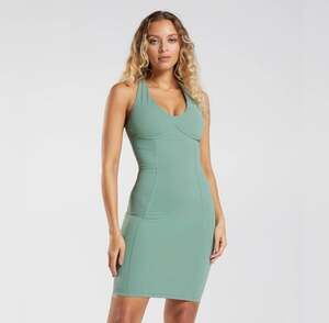 Gymshark x Whitney Simmons The Whitney Active Dress Sage Green Womens Size S